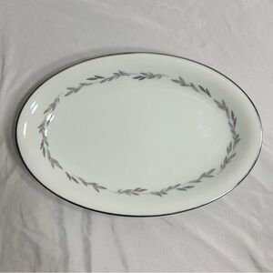 Vintage Noritake Graywood 6041 Oval Serving Platter 12x8 Japan MCM